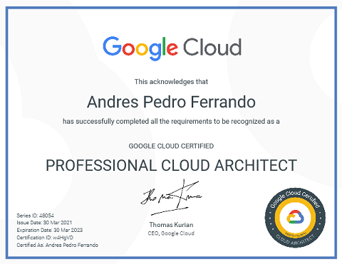 Google cloud architect certification